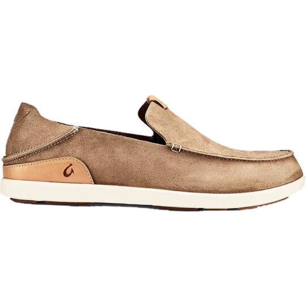 Men's OluKai Nalukai Kala Slip-On Sand/Bone Leather - Size 8 - 10409-3619
